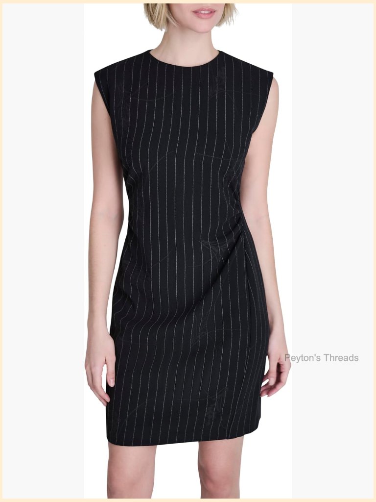Mock Neck Cap Sleeve Knee-Length Dress Size 4